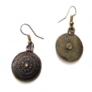 Antique Gold Earring Jhumki Contemporary Fashion Jewelry Hook Drop Dangle EA229